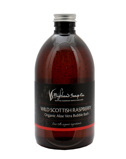 Highland Soap Co Wild Scottish Raspberry Ekologiskt Aloe Vera Bubbelbad 500 ml