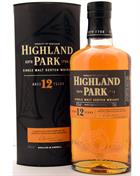 Highland Park 12 år gammal version 10 Single Orkney Malt Whisky