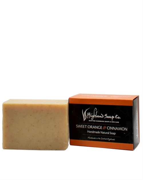 ighland Soap Co Sweet Orange & Cinnamon Handmade Naturlig Tvålbar 190g