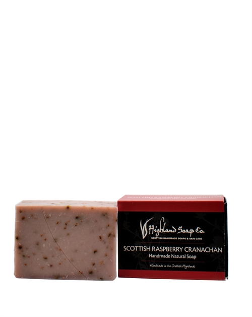 Highland Soap Co. Scottish Raspberry Cranachan Handgjord Naturlig Tvål 190g