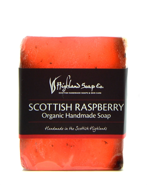 Highland Soap Co Scottish Raspberry Organic Handmade Soap Bar 150g