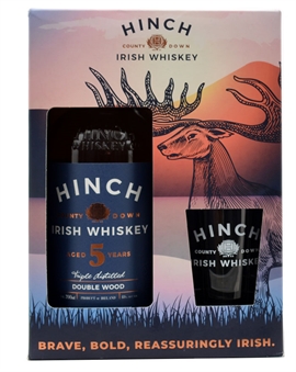 Hinch 5 år Double Wood Irish Whiskey Paket med 1 Glas 70 cl 43%