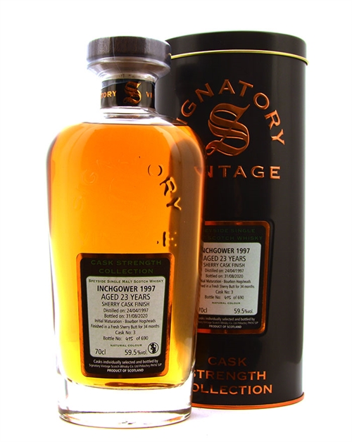 Inchgower 1997/2020 Signature Vintage 23 år Single Speyside Malt Scotch Whisky 70 cl 59,5%