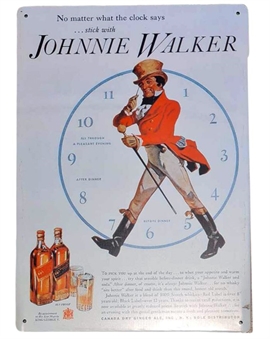 Retro Metallskylt vitt- Johnnie Walker Whisky