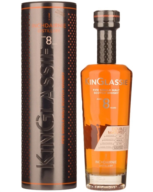 KinGlassie Double Matured 8 år Vintage 2017 Fife Lowland Single Malt Scotch Whisky 70 cl 46,3%