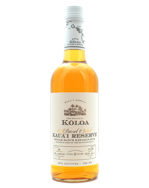 Koloa 12 Barrel Select Kauai Reserve 4 år Single Batch Hawaiian Rom 70 cl 46%