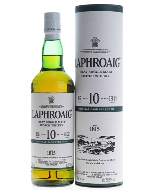 Laphroaig 10 år Cask Strength Edition 2021 Single Islay Malt Whisky 70 cl 56,5%