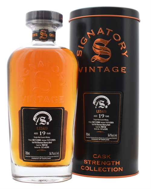 Ledaig 2005/2024 Signatory 19 år Symingtons Choice Cask #900158 Single Malt Scotch Whisky 54,1%