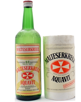 Malteserkreuz Aquavit Vintage Flaske 1 Danisco Dansk Akvavit 70 cl 43%