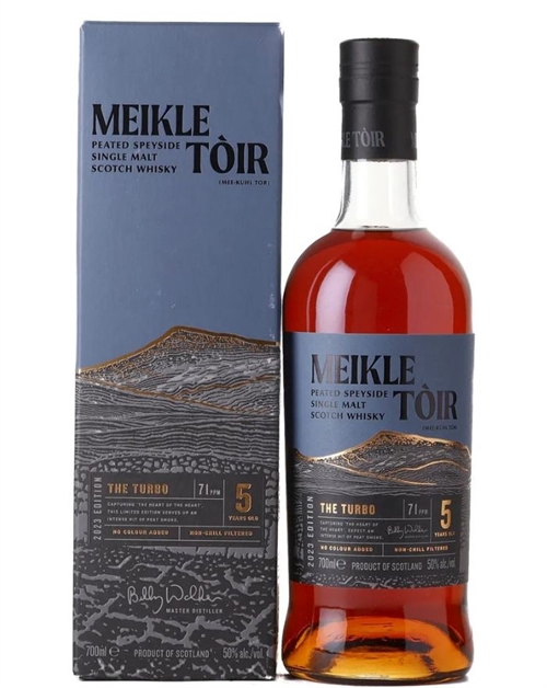 Meikle Toir 5 år The Turbo 2023 Edition Peated Speyside Single Malt Scotch Whisky 70 cl 50%