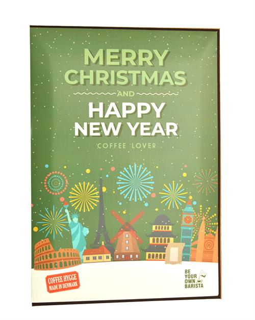 God jul kaffe älskare gott nytt år vykort