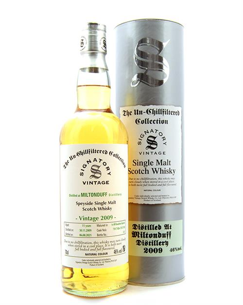 Miltonduff 2009/2021 The Un-chillfilteres Collection Signature Vintage 11 år Single Speyside Malt Whisky 46%