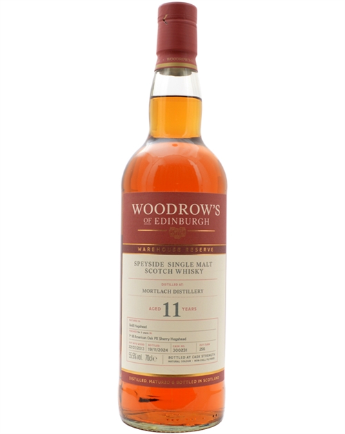 Mortlach 2013/2024 – 11 År Cask Strength Speyside Whisky fra Woodrow’s of Edinburgh 55,5%