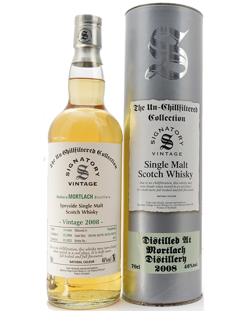 Mortlach 2008/2023 Signatory Vintage 14 år Un‑Chillfiltered Collection Single Malt Scotch Whisky 46%