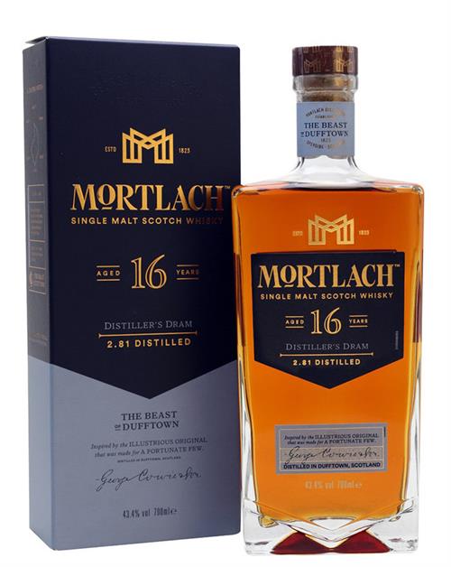 Mortlach 16 år Distiller\'s Dram Single Speyside Malt Whisky 70 cl 43,4%
