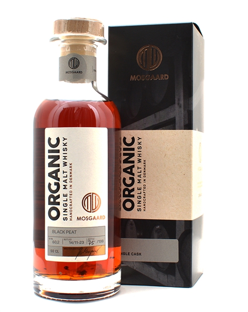 Mosgaard Black Peat 2023 Ekologisk Single Malt Danska Whisky 50 cl 60,2%