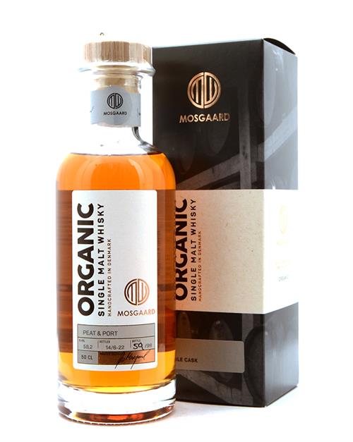 Mosgaard Single Cask Peat & Port Ekologisk Single Malt Danska Whisky 50 cl 58,2%