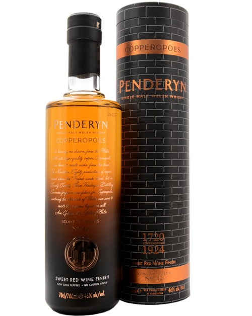 Penderyn Icons of Wales No. 12 Copperopolis Sweet Red Wine Finish Single Malt Welsh Whisky 46%