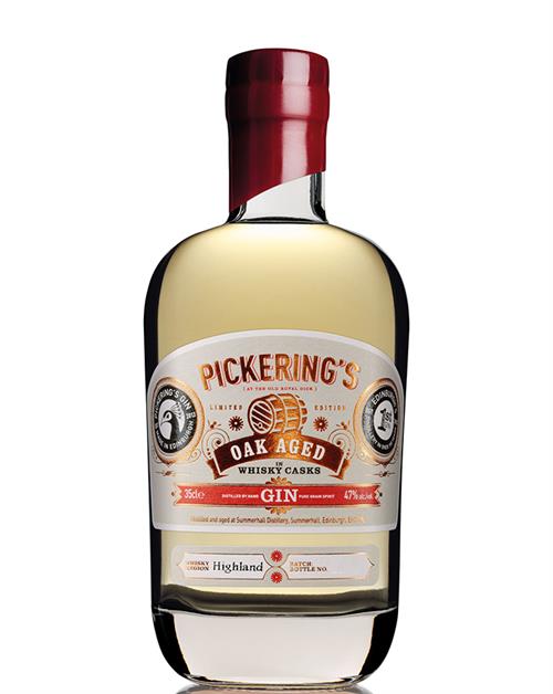 Pickerings Oak Aged Gin Highland Whisky Fat Summerhall Distillery Edinburgh Skottland 35 cl 47%