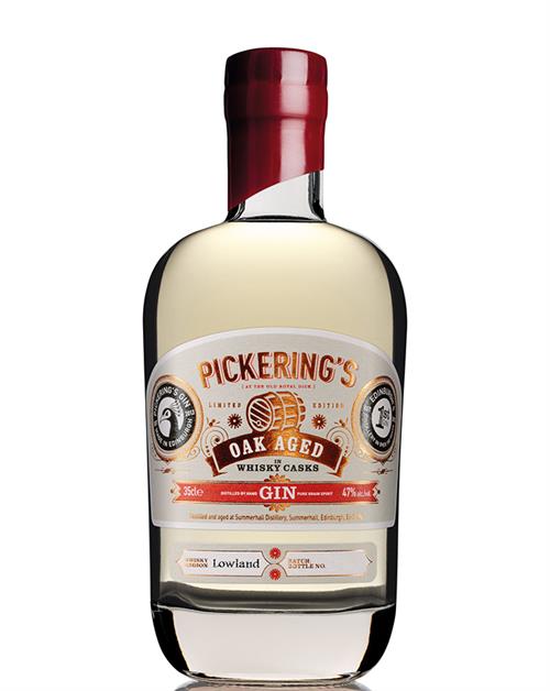 Pickerings Oak Aged Gin Lowland Whisky Fat Summerhall Distillery Edinburgh Skottland 35 cl 47%
