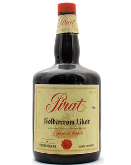 Pirat Svartvinbärsrom Likör Vintageflaska 8 Dansk Svartvinbärslikör 1 Liter 21,5%