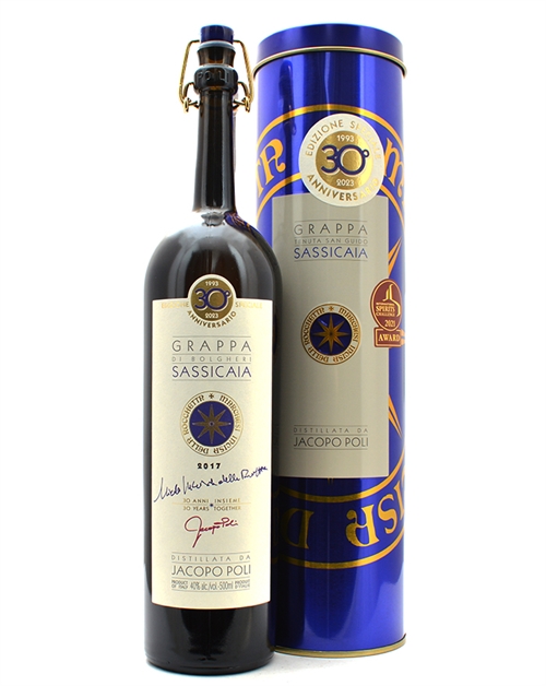 Poli 2017 Barili di Sassicaia Grappa 50 cl 40%