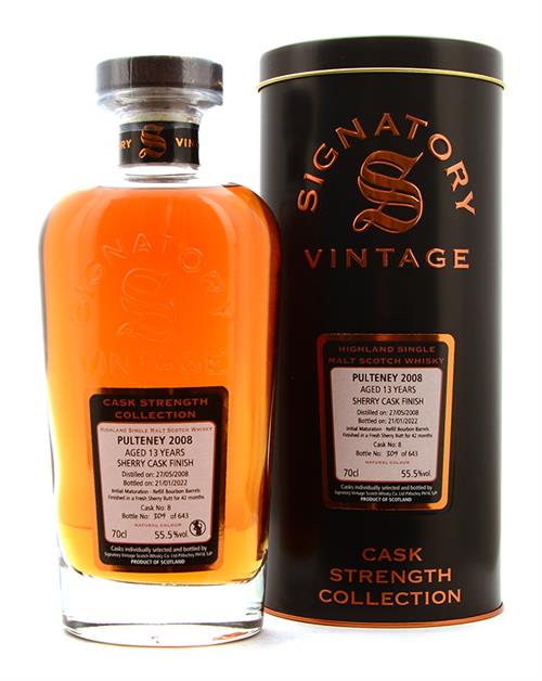 Pulteney 2008/2022 Signature Vintage 13 år Highland Single Malt Scotch Whisky 55,5%