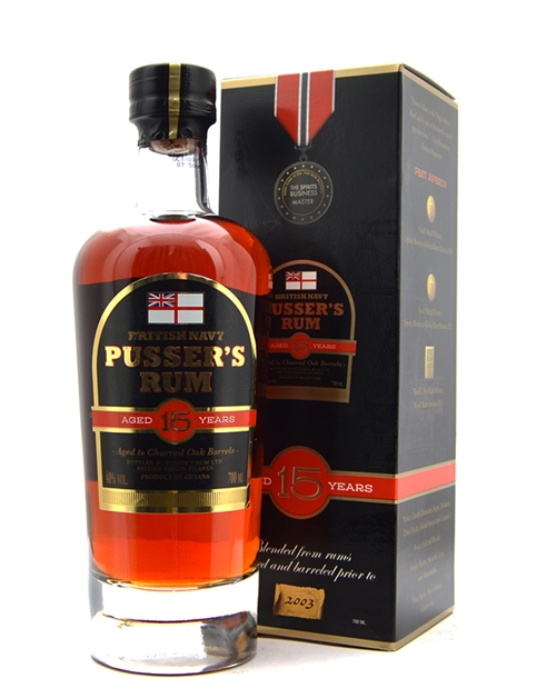 Pussers British Navy 15 år Charred Oak Barrels Rom 70 cl 40%