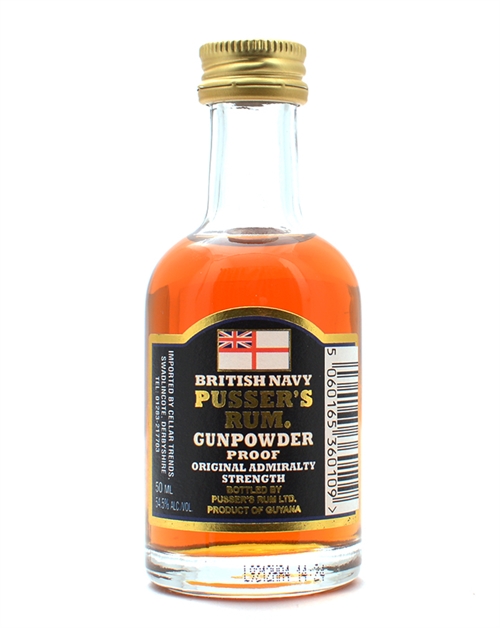 Pussers Miniature Gunpowder Proof British Navy Rom 5 cl 54,5%