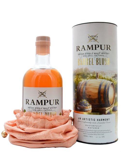 Rampur Barrel Blush Single Malt Indiska Whisky 70 cl 45%