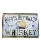 Retro Metallskylt - Bagots Hutton & Co Fine Old Whiskey