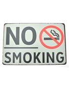 Retro Metallskylt - No Smoking