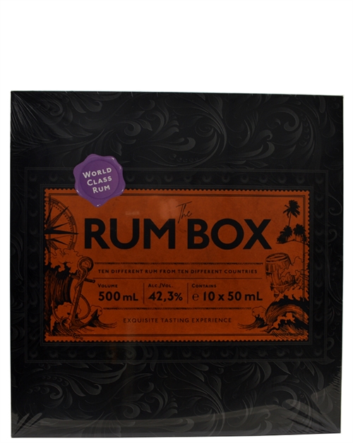 The Rum Box Lila Edition Miniatyr Presentförpackning Spirit Drink 10x5 cl 42,3%