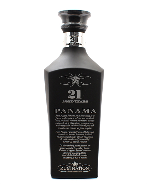 Rum Nation Panama 21 år Black Decanter Single Domaine Rom 70 cl 43%