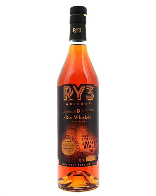 Ry3 Toasted Barrel Finish Blended Rye Whiskey 70 cl 59,9%