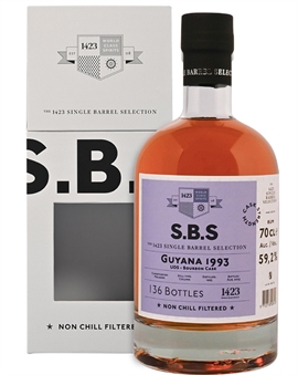 SBS Guyana 1993/2023 Ex-Bourbon Cask 30 år Single Barrel Selection Rom 70 cl 59,2%