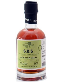 SBS Jamaica 2021 WPE Danish Virgin Oak Miniature Single Barrel Selection Jamaica Rom 20 cl 61,6%