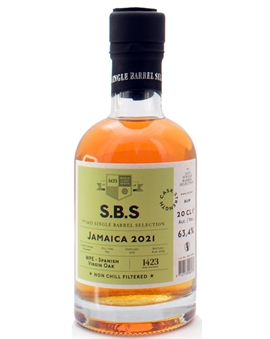 SBS Jamaica 2021 WPE Spansk Virgin Oak Miniature Single Barrel Selection Jamaica Rom 20 cl 63,4%