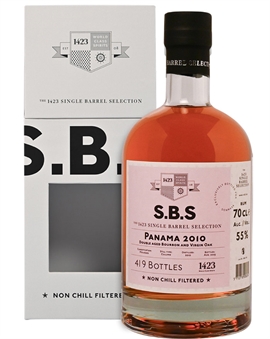 SBS Panama 2010/2023 Single Barrel Selection 13 år Bourbon og Virgin Oak Cask Rom 70 cl 55%