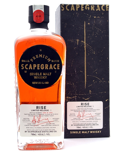 Scapegrace Rise Limited Release New Zealand Single Malt Whisky 46%