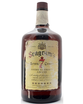 Seagrams Seven Crown American Blended Whiskey Vintage Flaska 2 USA 175 cl 40%