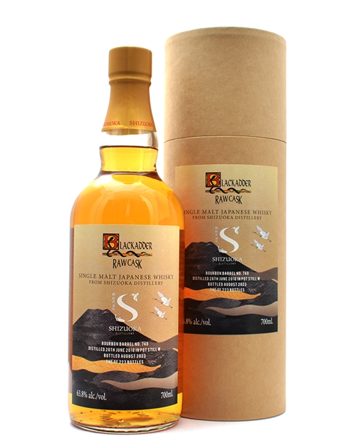 Shizuoka 2018/2023 Blackadder Raw Cask 5 år Cask No. 740 Single Malt Japanska Whisky 70 cl 63,8%