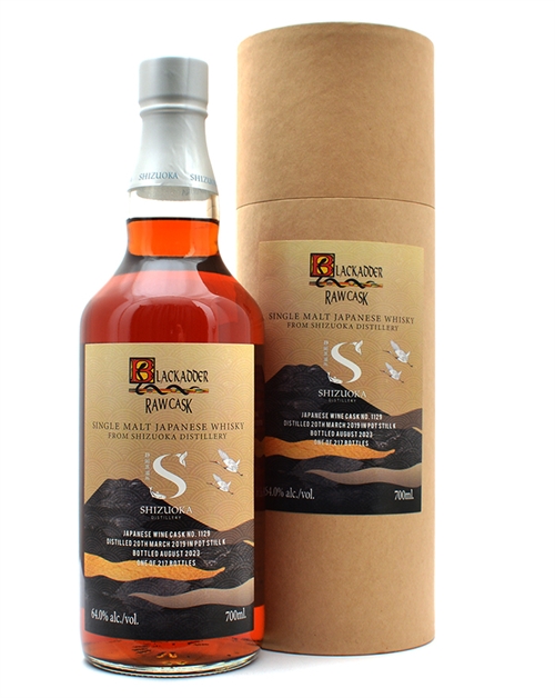 Shizuoka 2019/2023 Blackadder Raw Cask 4 år Cask No. 1129 Single Malt Japanska Whisky 70 cl 64%