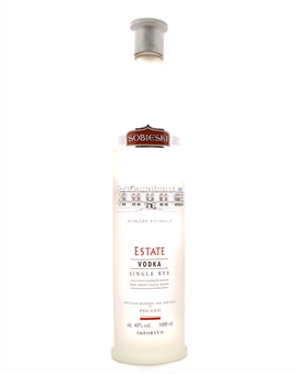 Sobieski Estate Vodka Single Rye Polish Vodka 100 cl 40%