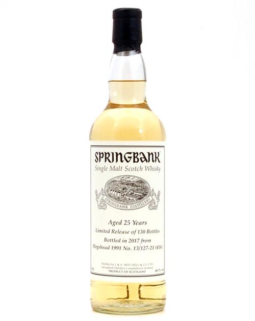 Springbank 25 år Single Cask Single Campbeltown Malt Whisky 49,7 %