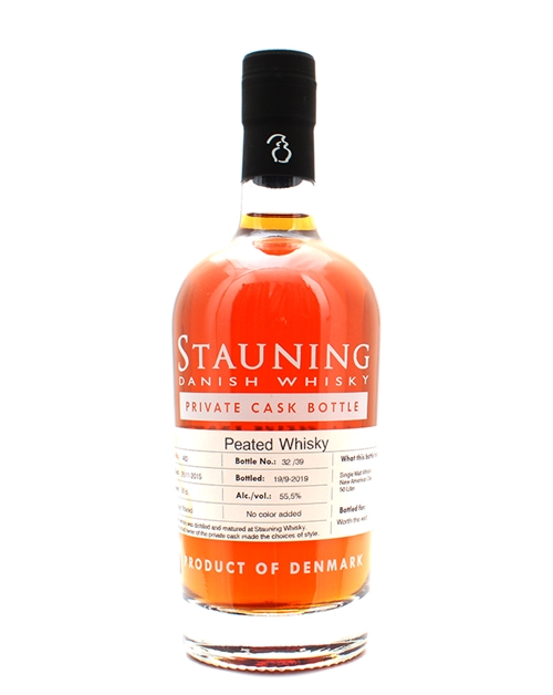 Stauning Private Cask 2015/2019 Peated Single Malt Danska Whisky 50 cl 55,5%