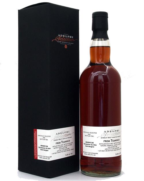 Teaninich 2007/2019 Adelphi Selection 11 år Adelphi Club Danmark Single Malt Scotch Whisky 53,8%