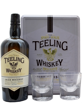 Teeling Presentset med 2 glas GREY BOX Small Batch Rom Cask Blended Irish Whisky 46%