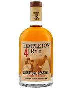 Templeton Rye Signature Reserve 4 Year Prohibition Era Recept Whisky