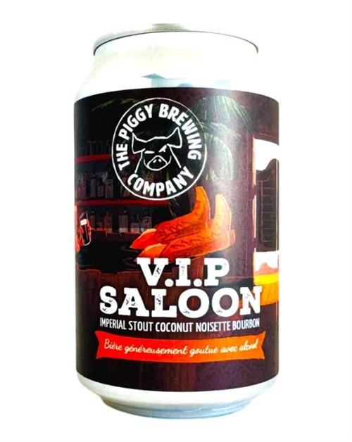 The Piggy Brewing Co VIP Saloon Imperial Stout Coconut Hazelnut Bourbon öl 33 cl 12%